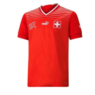 Fotballdrakt Herre Sveits Xherdan Shaqiri #23 Hjemmedrakt VM 2022 Kortermet